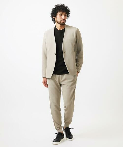 MICHEL KLEIN HOMME / ミッシェルクランオム ノーカラージャケット | 【セットアップ】ダブルフェイスノーカラージャケット | 詳細3