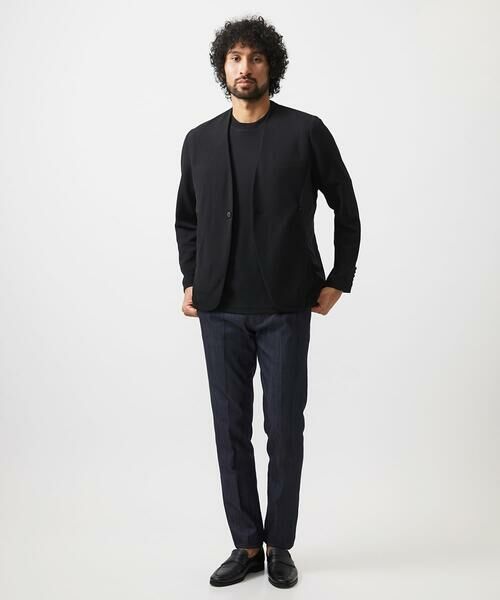 MICHEL KLEIN HOMME / ミッシェルクランオム ノーカラージャケット | 【セットアップ】ダブルフェイスノーカラージャケット | 詳細5