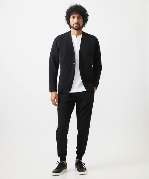 MICHEL KLEIN HOMME / ミッシェルクランオム ノーカラージャケット | 【セットアップ】ダブルフェイスノーカラージャケット | 詳細6