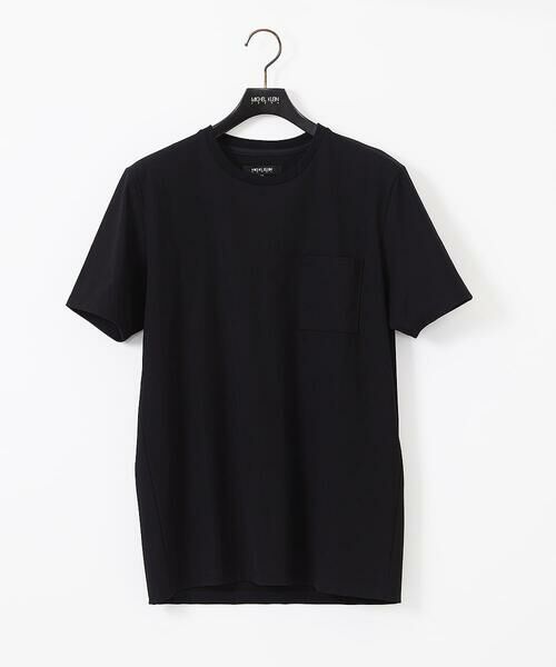 MICHEL KLEIN HOMME/ミッシェルクランオム 《日本製》胸ポケット付きクルーネック半袖カットソー ブラック L MICHEL KLEIN HOMME/ミッシェルクランオム 《日本製》胸ポケット付きクルーネック半袖カットソー ブラック L