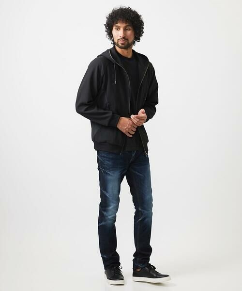 トップス MICHEL KLEIN strip double zip hoodie 46 MICHEL KLEIN strip double zip hoodie 46