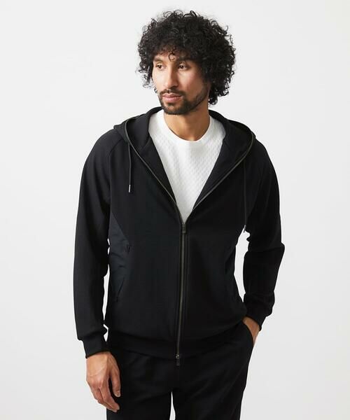 MICHEL KLEIN HOMME/ミッシェルクランオム ダブルフェイスZIPパーカー セットアップ ブラック 46 MICHEL KLEIN HOMME/ミッシェルクランオム ダブルフェイスZIPパーカー セットアップ ブラック 46