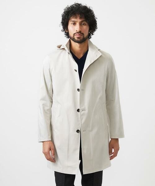 MICHEL KLEIN HOMME / ミッシェルクランオム ステンカラーコート | フード付きスタントカラーコート | 詳細1