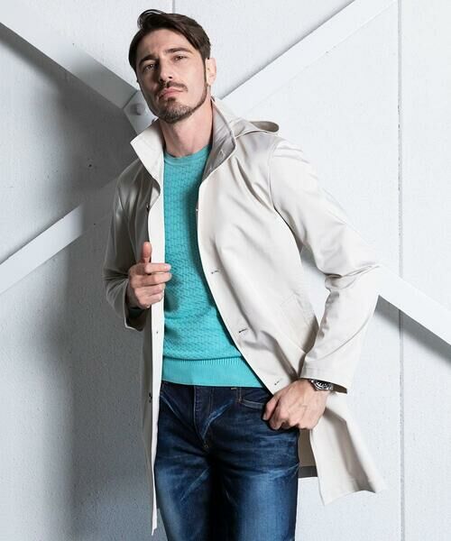 MICHEL KLEIN HOMME / ミッシェルクランオム ステンカラーコート | フード付きスタントカラーコート | 詳細16