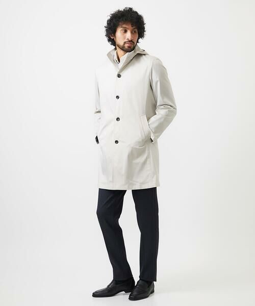 MICHEL KLEIN HOMME / ミッシェルクランオム ステンカラーコート | フード付きスタントカラーコート | 詳細4