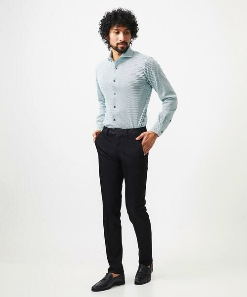 MICHEL KLEIN HOMME / ミッシェルクランオム シャツ・ブラウス | 《日本製》ストレッチラッセル長袖シャツ | 詳細1