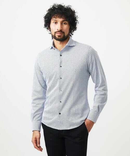 MICHEL KLEIN HOMME / ミッシェルクランオム シャツ・ブラウス | 《日本製》ストレッチラッセル長袖シャツ | 詳細4