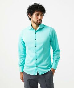 MICHEL KLEIN HOMME / ミッシェルクランオム シャツ・ブラウス | 《日本製》ジャガード柄長袖シャツ