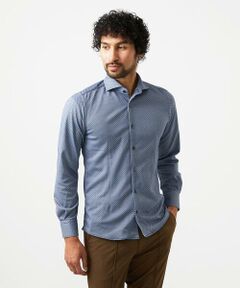 MICHEL KLEIN HOMME / ミッシェルクランオム シャツ・ブラウス | 《日本製》ジャガード柄長袖シャツ