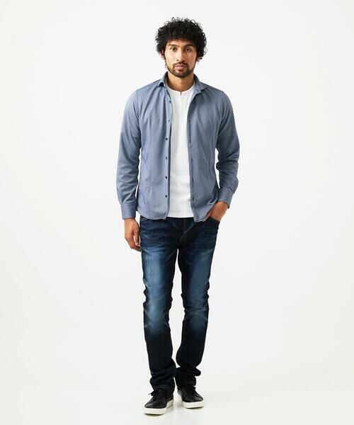 MICHEL KLEIN HOMME / ミッシェルクランオム シャツ・ブラウス | 《日本製》ジャガード柄長袖シャツ | 詳細6