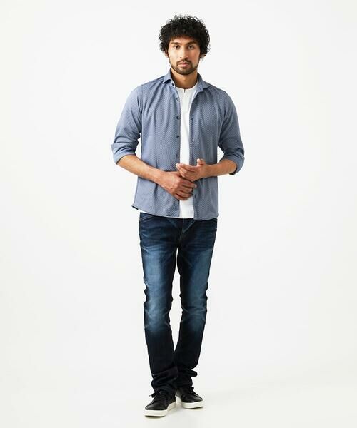 MICHEL KLEIN HOMME / ミッシェルクランオム シャツ・ブラウス | 《日本製》ジャガード柄長袖シャツ | 詳細7