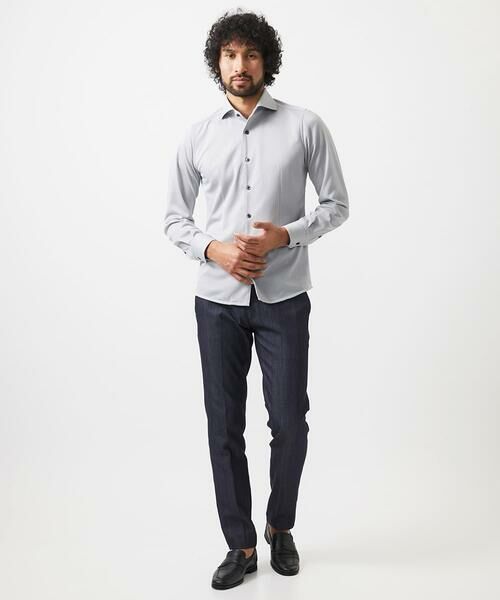 MICHEL KLEIN HOMME / ミッシェルクランオム シャツ・ブラウス | 《日本製》ジャガード柄長袖シャツ | 詳細10