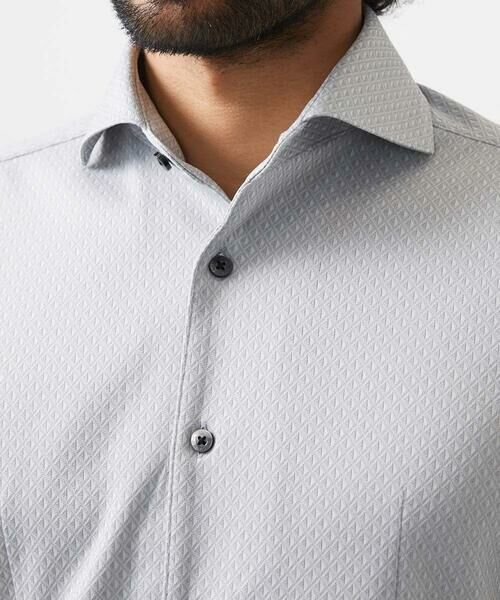 MICHEL KLEIN HOMME / ミッシェルクランオム シャツ・ブラウス | 《日本製》ジャガード柄長袖シャツ | 詳細14