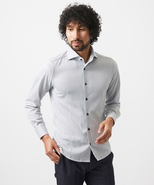 MICHEL KLEIN HOMME / ミッシェルクランオム シャツ・ブラウス | 《日本製》ジャガード柄長袖シャツ | 詳細9