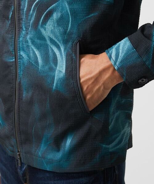 MICHEL KLEIN HOMME / ミッシェルクランオム その他アウター | スモーク柄メッシュパーカーブルゾン | 詳細11