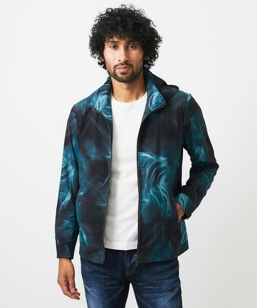 MICHEL KLEIN HOMME / ミッシェルクランオム その他アウター | スモーク柄メッシュパーカーブルゾン | 詳細2