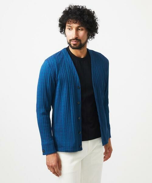 MICHEL KLEIN HOMME/ミッシェルクランオム 【WEB限定】プリーツYカーディガン カーキ 51 MICHEL KLEIN HOMME/ミッシェルクランオム 【WEB限定】プリーツYカーディガン カーキ 51