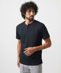 MICHEL KLEIN HOMME / ミッシェルクランオム カットソー | 《日本製》キーネック半袖カットソー