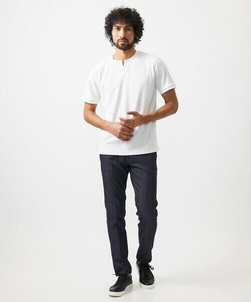 MICHEL KLEIN HOMME / ミッシェルクランオム カットソー | 《日本製》キーネック半袖カットソー | 詳細2