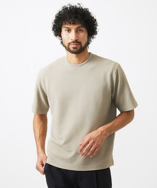 MICHEL KLEIN HOMME / ミッシェルクランオム カットソー | 【セットアップ】ダブルフェイスクルーネック半袖カットソー | 詳細1