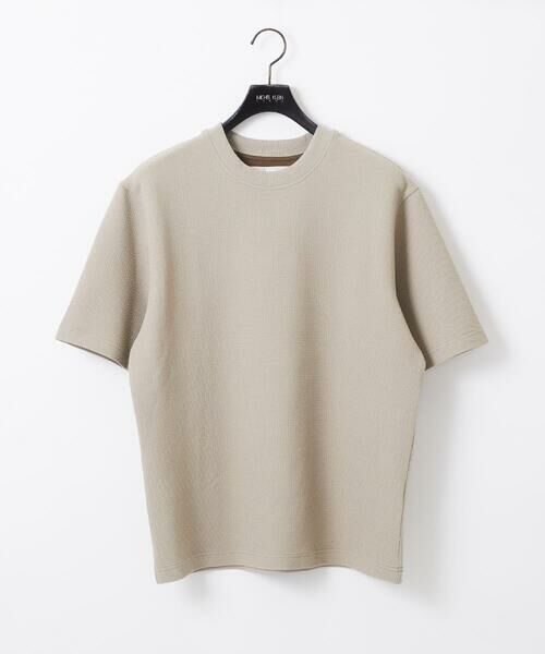 MICHEL KLEIN HOMME/ミッシェルクランオム ダブルフェイスクルーネック半袖カットソー セットアップ オフホワイト 48 MICHEL KLEIN HOMME/ミッシェルクランオム ダブルフェイスクルーネック半袖カットソー セットアップ オフホワイト 48