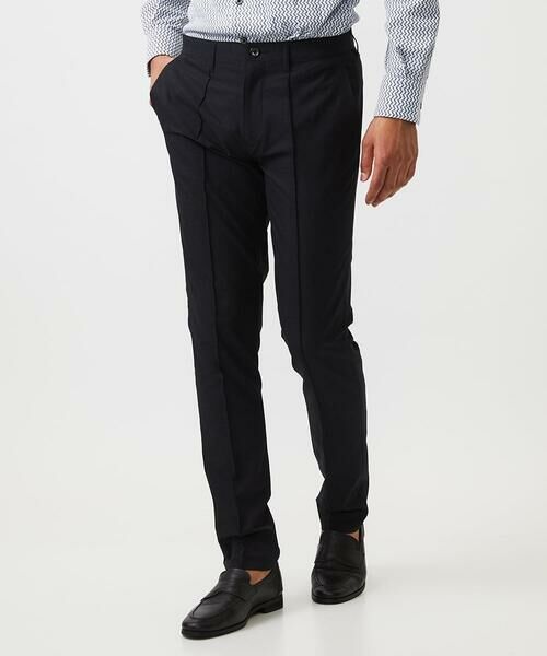 MICHEL KLEIN HOMME/ミッシェルクランオム メッシュスラックスパンツ セットアップ ブラック L MICHEL KLEIN HOMME/ミッシェルクランオム メッシュスラックスパンツ セットアップ ブラック L