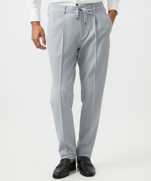 MICHEL KLEIN HOMME/ミッシェルクランオム ワンタックイージースラックスパンツ セットアップ グレー LL MICHEL KLEIN HOMME/ミッシェルクランオム ワンタックイージースラックスパンツ セットアップ グレー LL