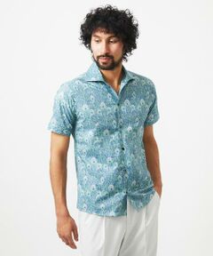 MICHEL KLEIN HOMME / ミッシェルクランオム シャツ・ブラウス | 《日本製》フラワー柄半袖シャツ