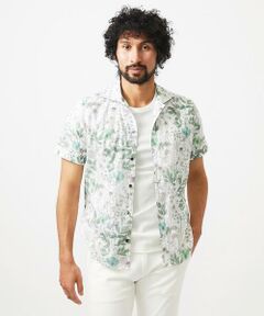 MICHEL KLEIN HOMME / ミッシェルクランオム シャツ・ブラウス | 《日本製》フラワー柄半袖シャツ