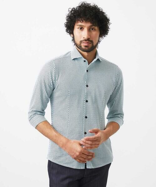 MICHEL KLEIN HOMME / ミッシェルクランオム シャツ・ブラウス | 《日本製》ストレッチラッセル七分袖シャツ | 詳細4