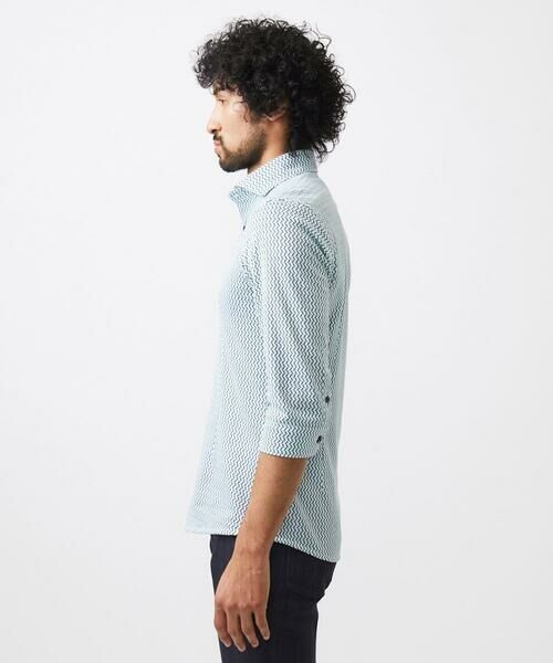 MICHEL KLEIN HOMME / ミッシェルクランオム シャツ・ブラウス | 《日本製》ストレッチラッセル七分袖シャツ | 詳細5