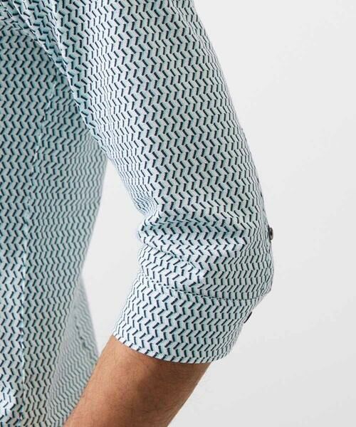 MICHEL KLEIN HOMME / ミッシェルクランオム シャツ・ブラウス | 《日本製》ストレッチラッセル七分袖シャツ | 詳細8