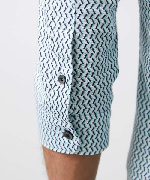 MICHEL KLEIN HOMME / ミッシェルクランオム シャツ・ブラウス | 《日本製》ストレッチラッセル七分袖シャツ | 詳細9