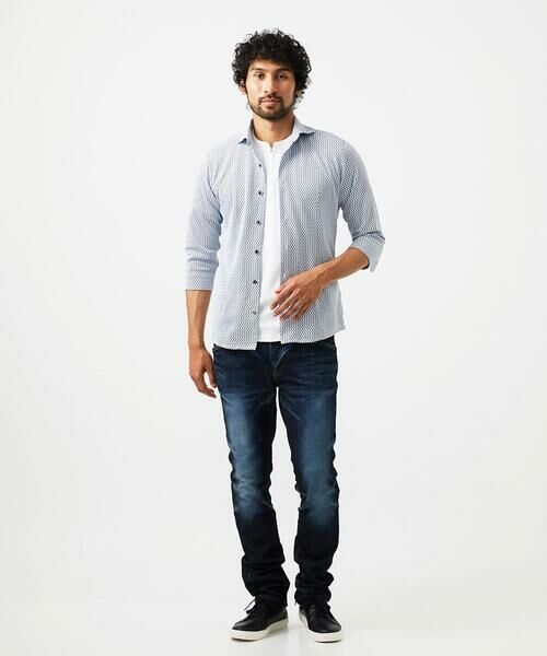 MICHEL KLEIN HOMME / ミッシェルクランオム シャツ・ブラウス | 《日本製》ストレッチラッセル七分袖シャツ | 詳細14