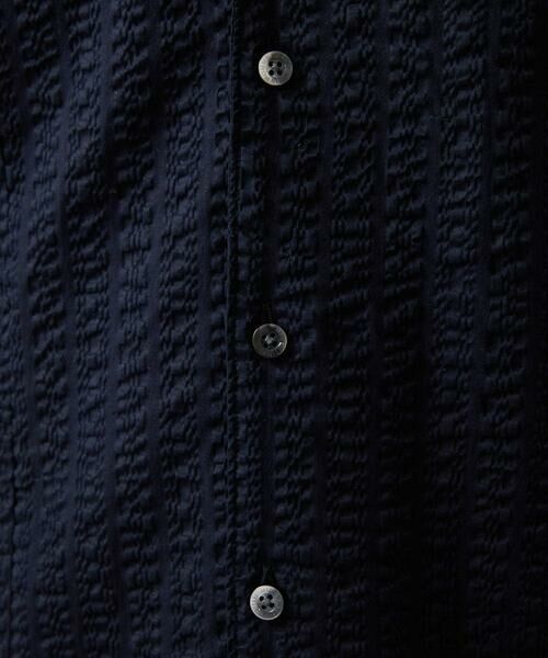 MICHEL KLEIN HOMME / ミッシェルクランオム シャツ・ブラウス | リップルストライプ七分袖シャツ | 詳細10