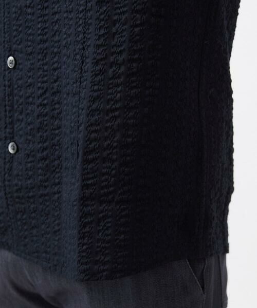 MICHEL KLEIN HOMME / ミッシェルクランオム シャツ・ブラウス | リップルストライプ七分袖シャツ | 詳細9