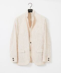 MICHEL KLEIN HOMME / ミッシェルクランオム テーラードジャケット | ストライプ柄コンバーチブルジャケット