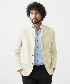 MICHEL KLEIN HOMME / ミッシェルクランオム テーラードジャケット | ストライプ柄コンバーチブルジャケット