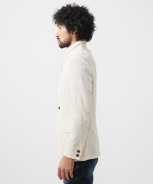 MICHEL KLEIN HOMME / ミッシェルクランオム テーラードジャケット | ストライプ柄コンバーチブルジャケット | 詳細5