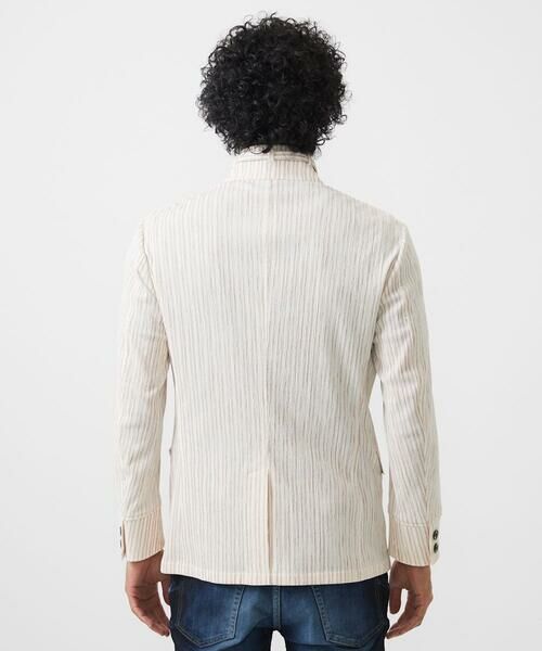 MICHEL KLEIN HOMME / ミッシェルクランオム テーラードジャケット | ストライプ柄コンバーチブルジャケット | 詳細6