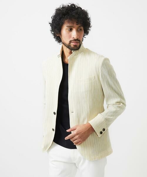 MICHEL KLEIN HOMME / ミッシェルクランオム テーラードジャケット | ストライプ柄コンバーチブルジャケット | 詳細16