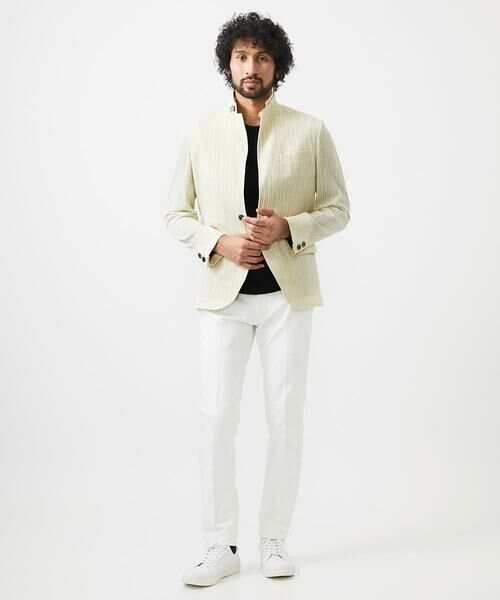 MICHEL KLEIN HOMME / ミッシェルクランオム テーラードジャケット | ストライプ柄コンバーチブルジャケット | 詳細17