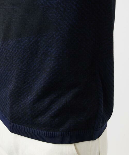 MICHEL KLEIN HOMME / ミッシェルクランオム ニット・セーター | ダイアゴナル柄クルーネック半袖ニット | 詳細7