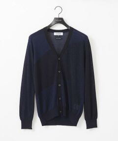 MICHEL KLEIN HOMME / ミッシェルクランオム カーディガン・ボレロ | ダイアゴナル柄ニットカーディガン