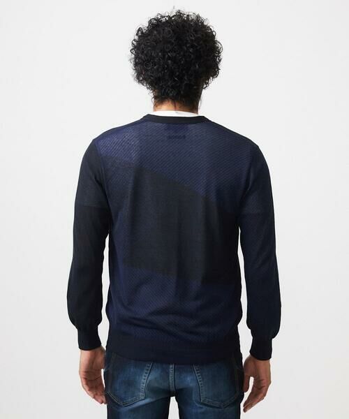 MICHEL KLEIN HOMME / ミッシェルクランオム カーディガン・ボレロ | ダイアゴナル柄ニットカーディガン | 詳細5