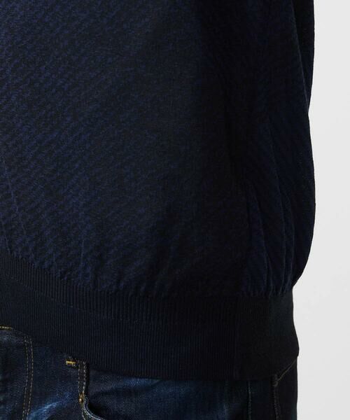 MICHEL KLEIN HOMME / ミッシェルクランオム カーディガン・ボレロ | ダイアゴナル柄ニットカーディガン | 詳細8