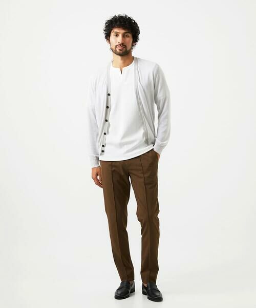 MICHEL KLEIN HOMME / ミッシェルクランオム カーディガン・ボレロ | ダイアゴナル柄ニットカーディガン | 詳細12