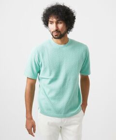 MICHEL KLEIN HOMME / ミッシェルクランオム ニット・セーター | モノグラム柄半袖ニット