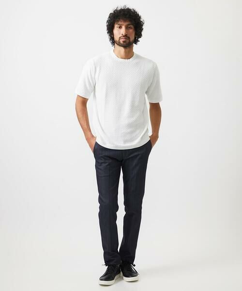 MICHEL KLEIN homme 赤ニットセーター　白ニットの2点セット グラデーションケーブルニット(ニット・セーター) | MK MICHEL