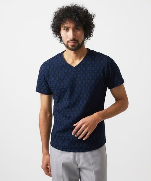 MICHEL KLEIN HOMME / ミッシェルクランオム カットソー | 《日本製》リンクスVネック半袖カットソー | 詳細3